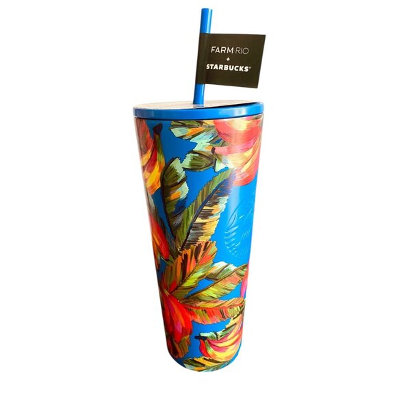 Starbucks Farm Rio Summer 2025 Tropical Blue Banana Vibrant Mix NWT 24 Oz - Picture 6 of 8